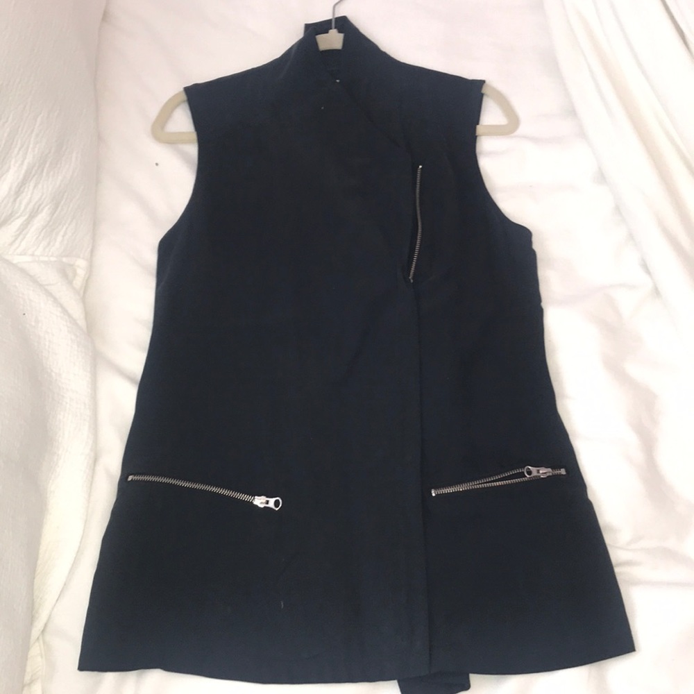 Trouve Moto Jacket dark blue/gray size small